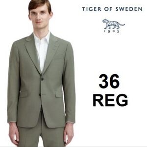 Tiger of Sweden Justin Blazer, Style 112246, Wool Blend, Men's 36R, Green
